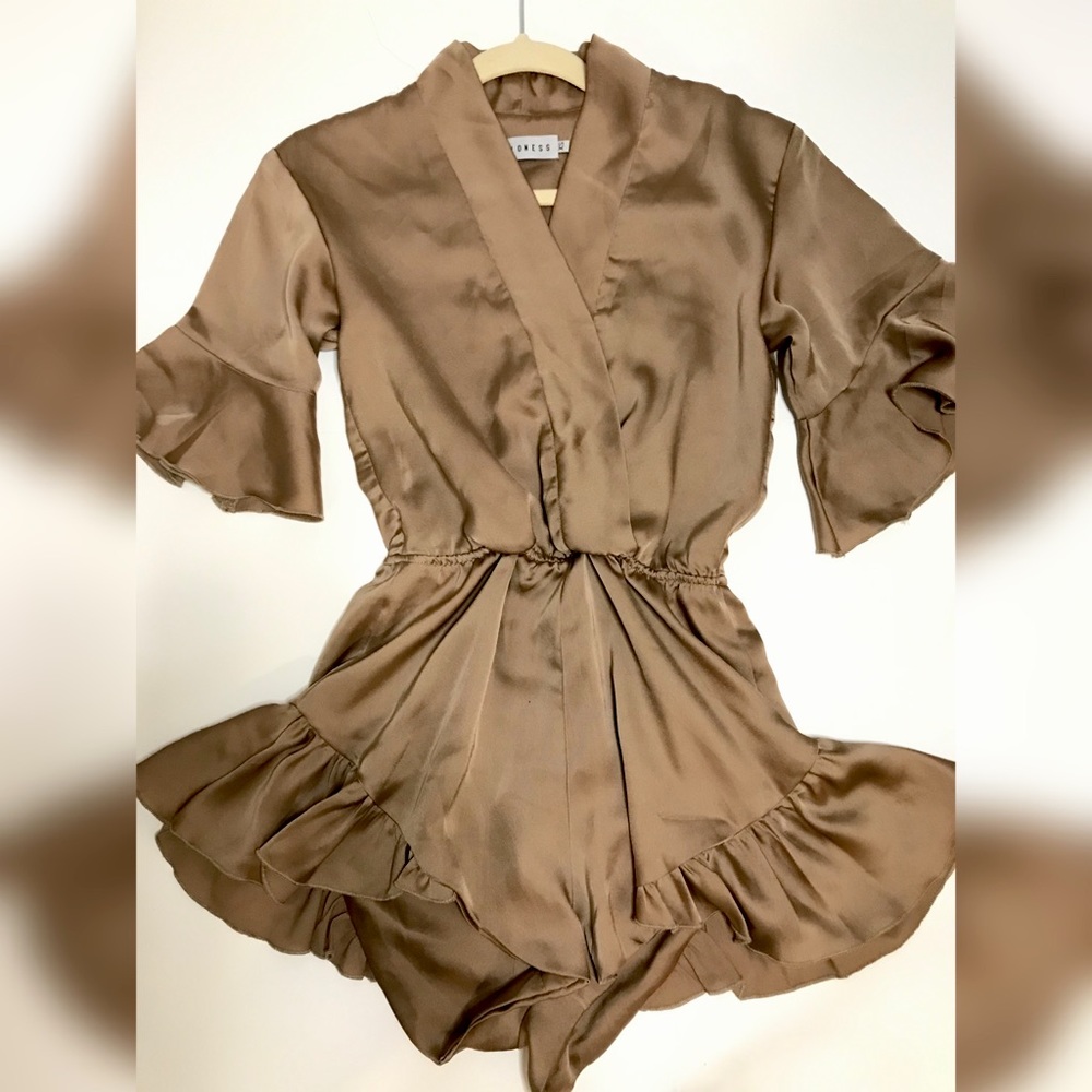 Lioness Silky Ruffled Romper Playsuit